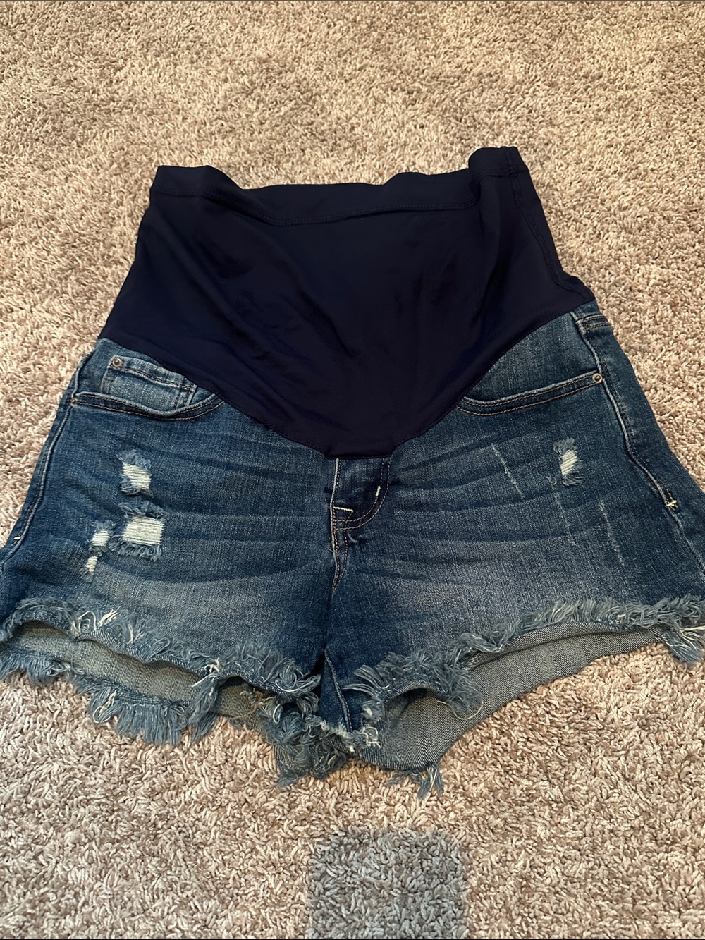 Pink blush Maternity Denim Shorts